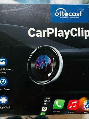 Ottocast CarPlayClip Wireless Adapter — Black and Silver